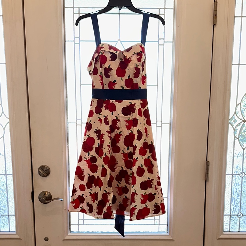 Disney’s Snow White Apple Print Dress with Blue Accents